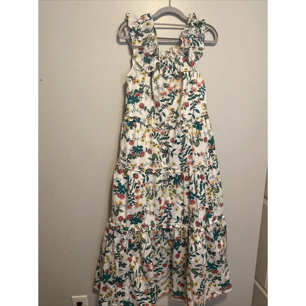 New Ladies Nautica Sleeveless Dress Size Medium Flowers Tiered Dress